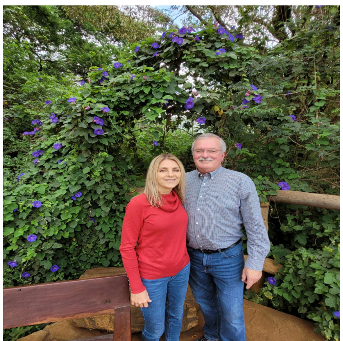 Mike and Tonya Bourassa at an elephant sanctuary