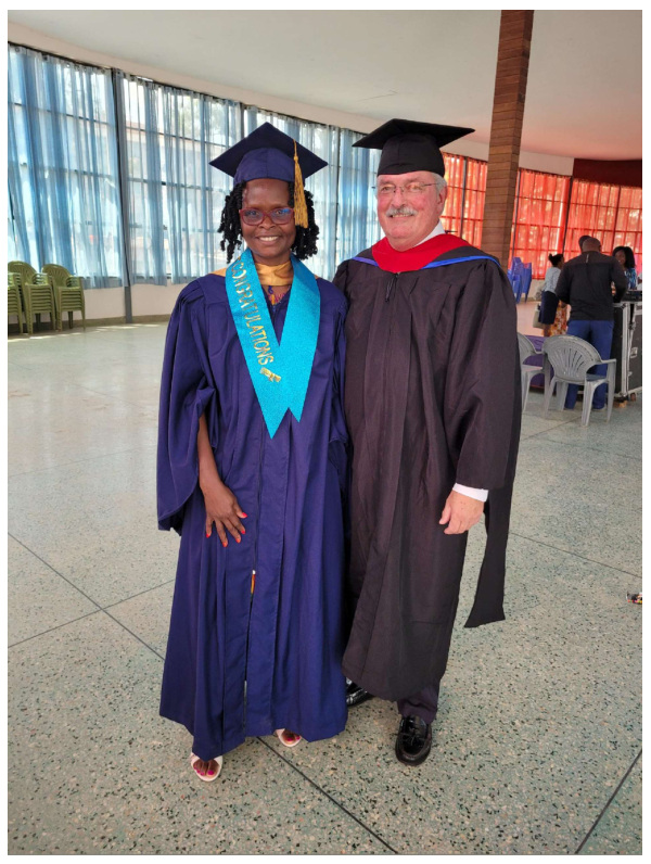 Graduating students with Professor Mike