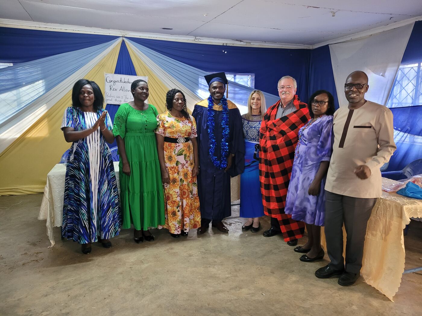 Pastor Allan's graduation celebration reception