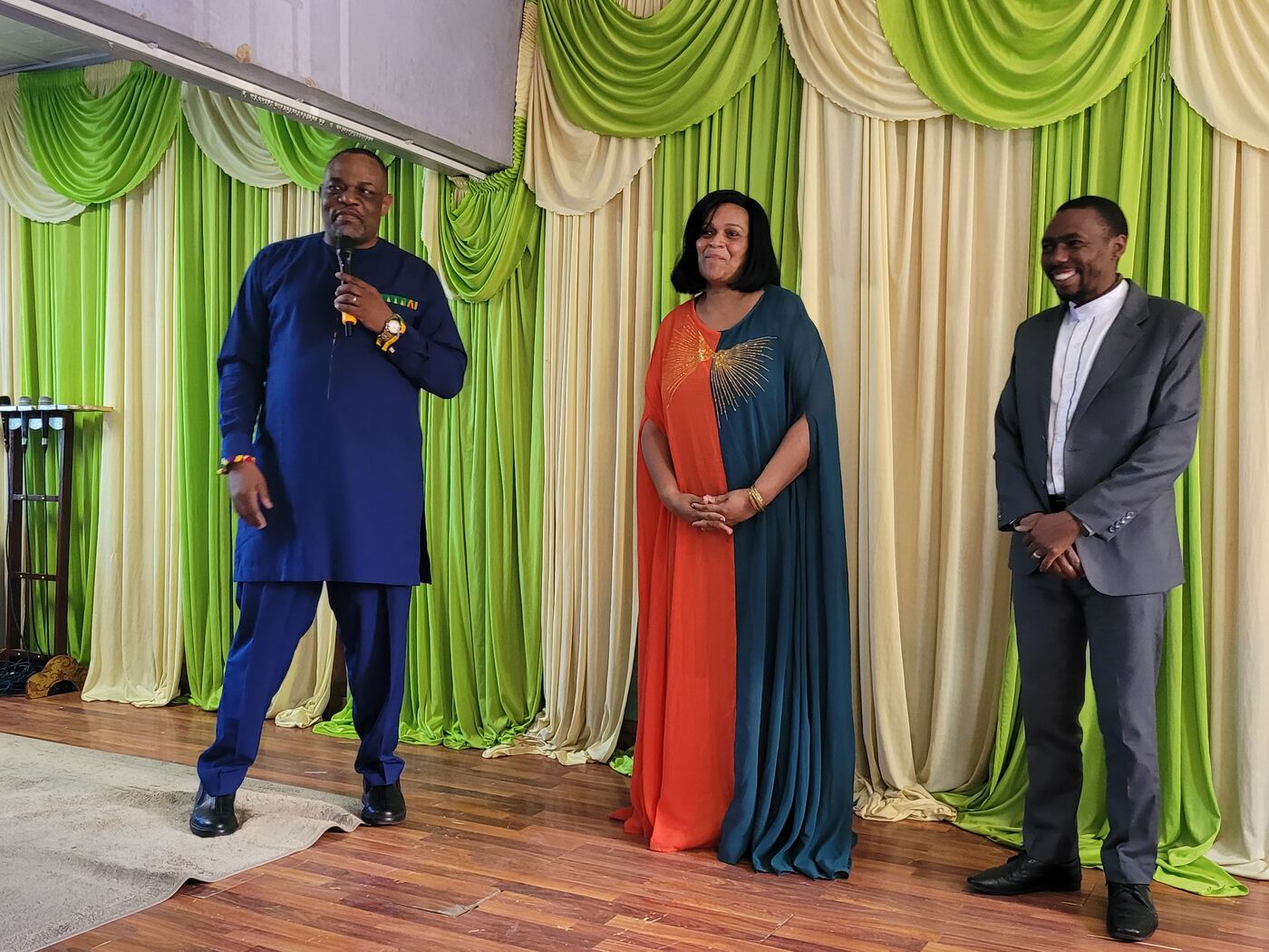Church leaders speaking at Sunday service