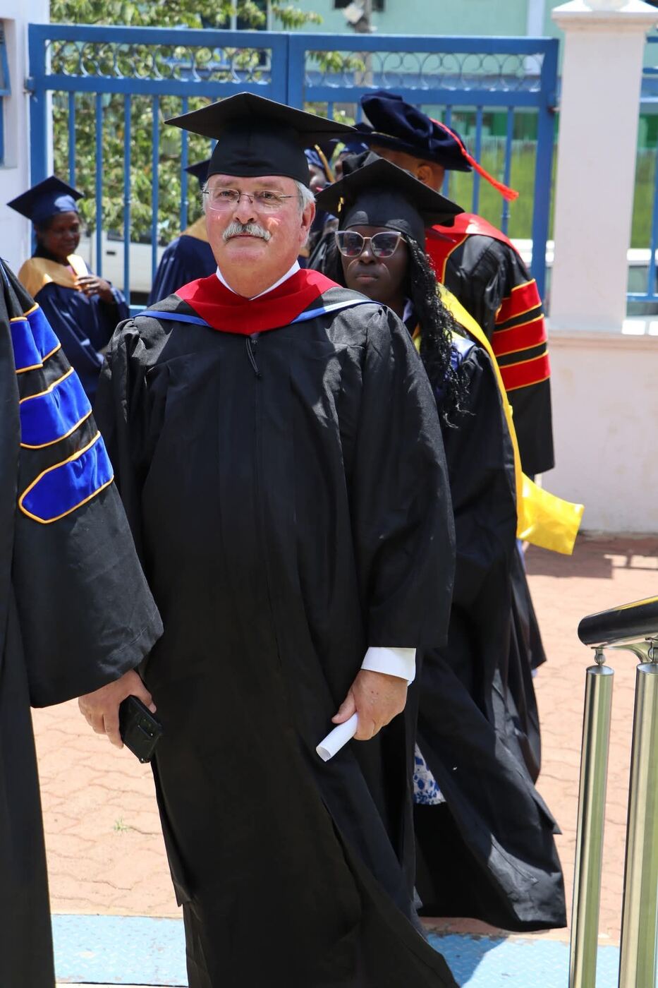 Professor Mike in academic procession